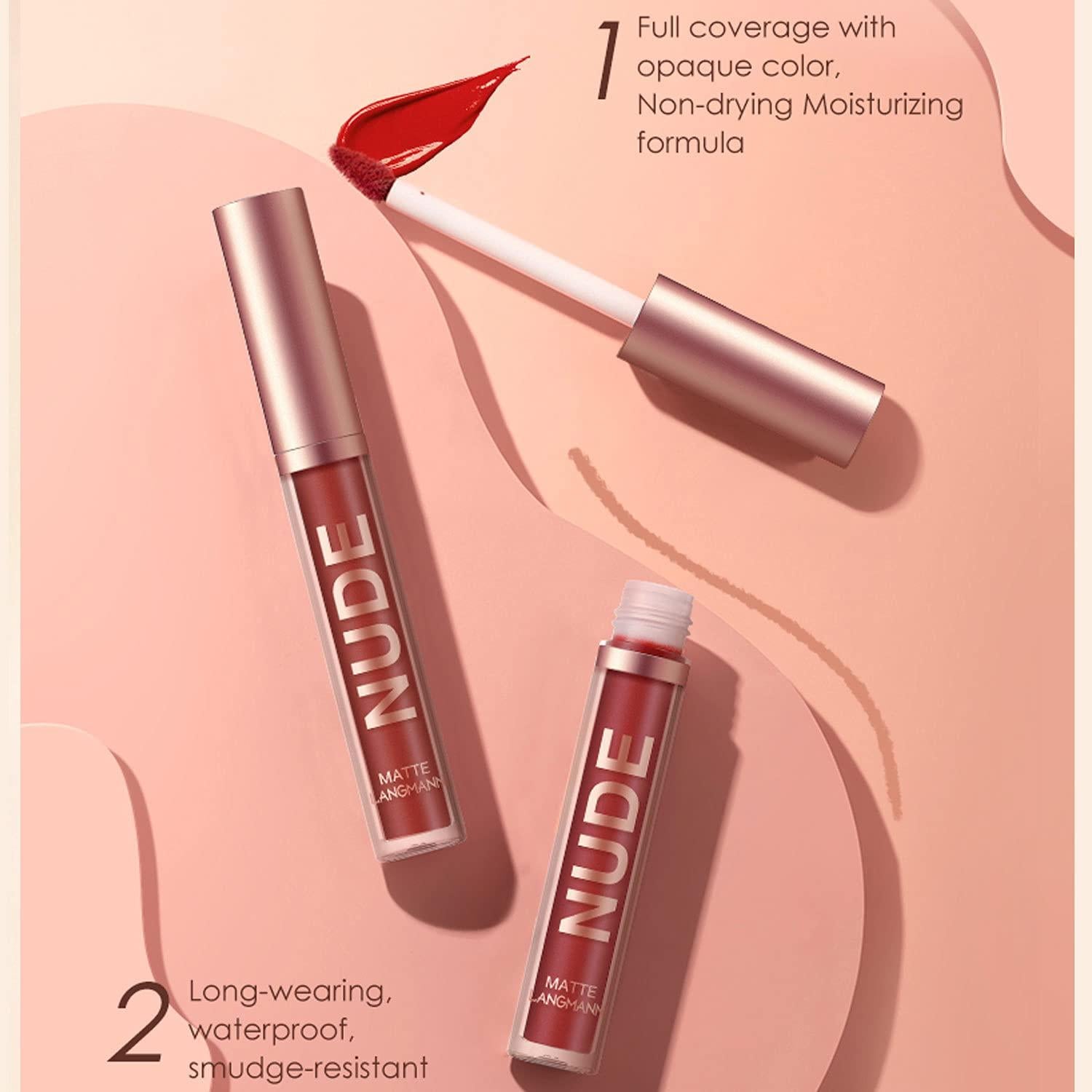 Set de 6 Labiales Líquidos Mate y Lápiz Labial BestLand