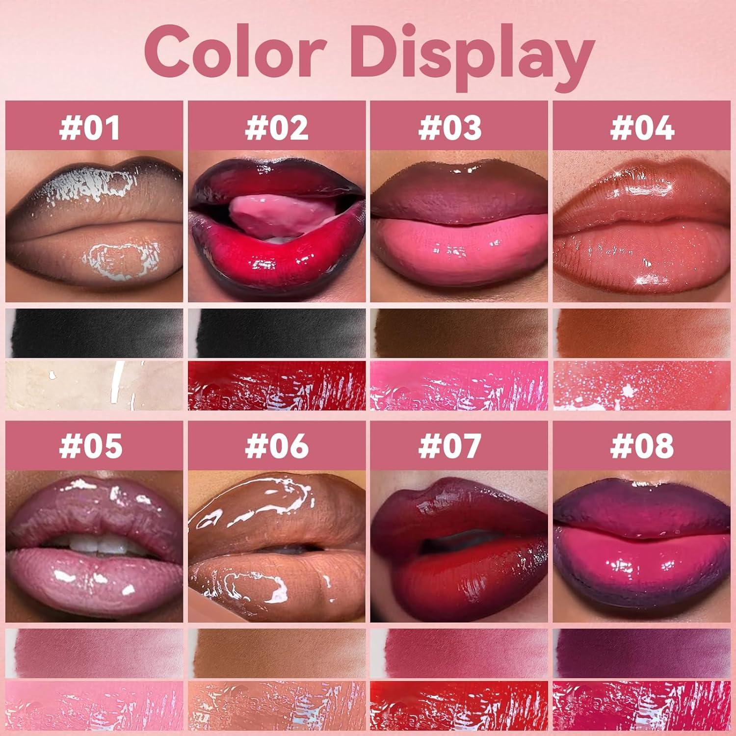 Kit de Labios - Lápiz Labial y Brillo Doble Efecto Espejo