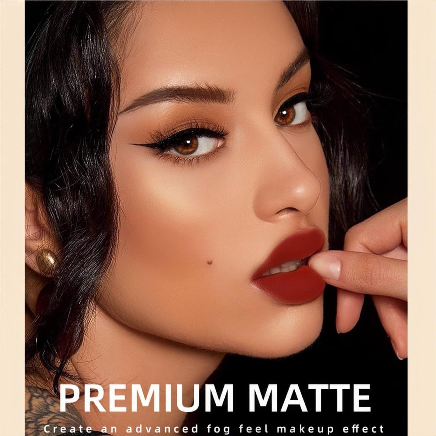 Juego de 12 Lápices Labiales Líquidos Mate Melemando - Colores Naturales