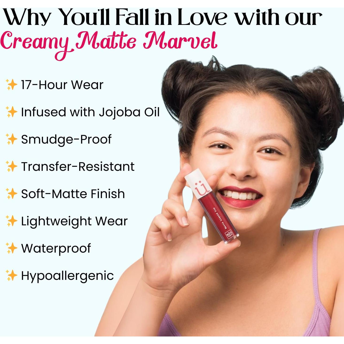 Labial Líquido Mate M2U NYC Soho - 17H de Duración Vegano