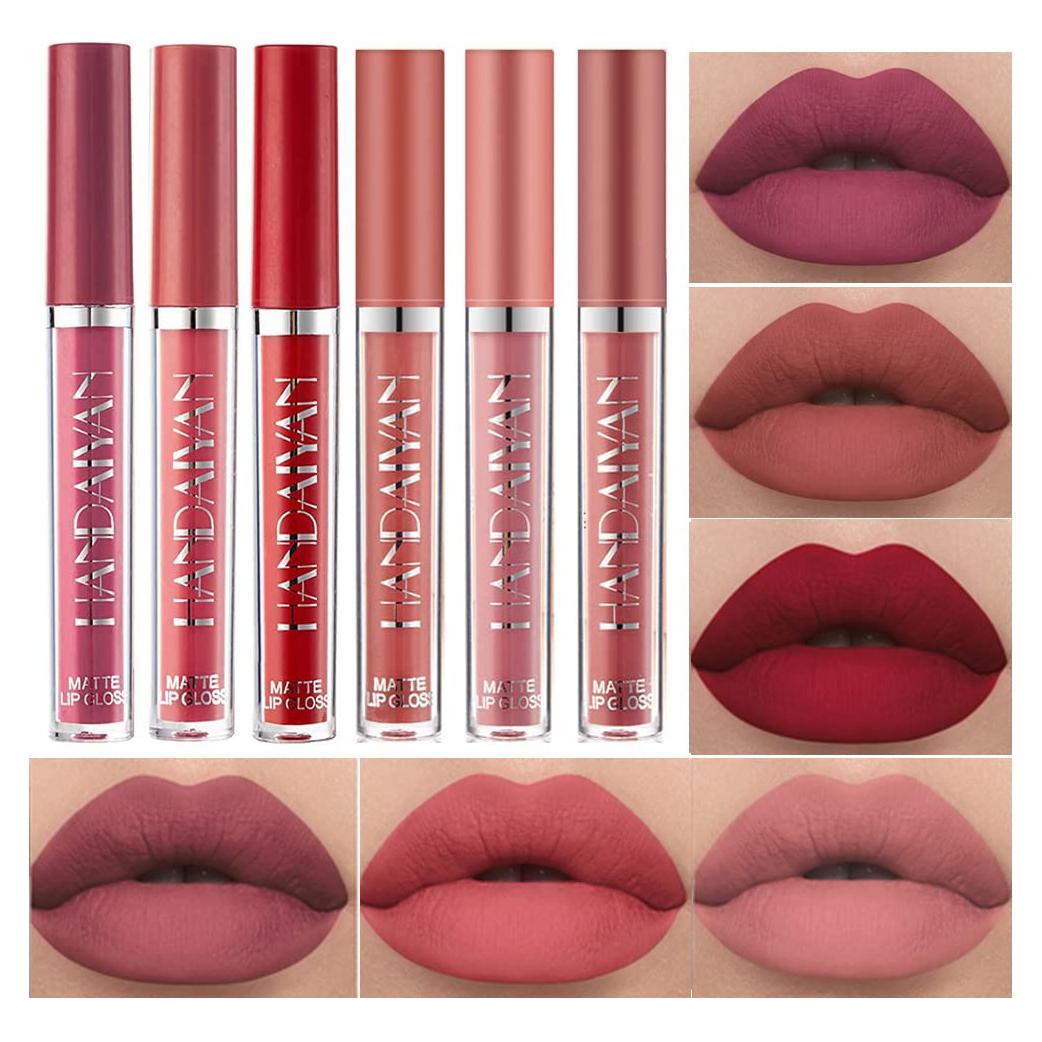 Set de 6 Pintalabios Líquido Mate BestLand 24H Hidratante