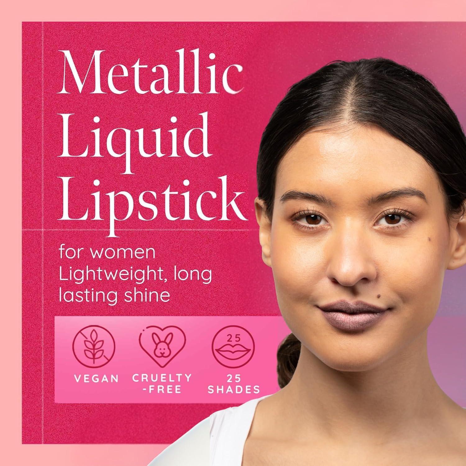 Pintalabios Líquido Metálico Aromi Azúcar Moreno 40g