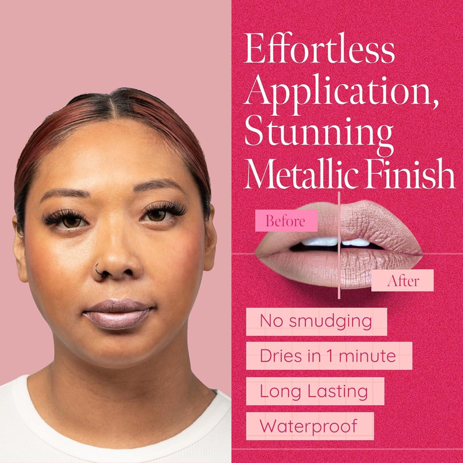 Pintalabios Líquido Metálico Aromi Azúcar Moreno 40g