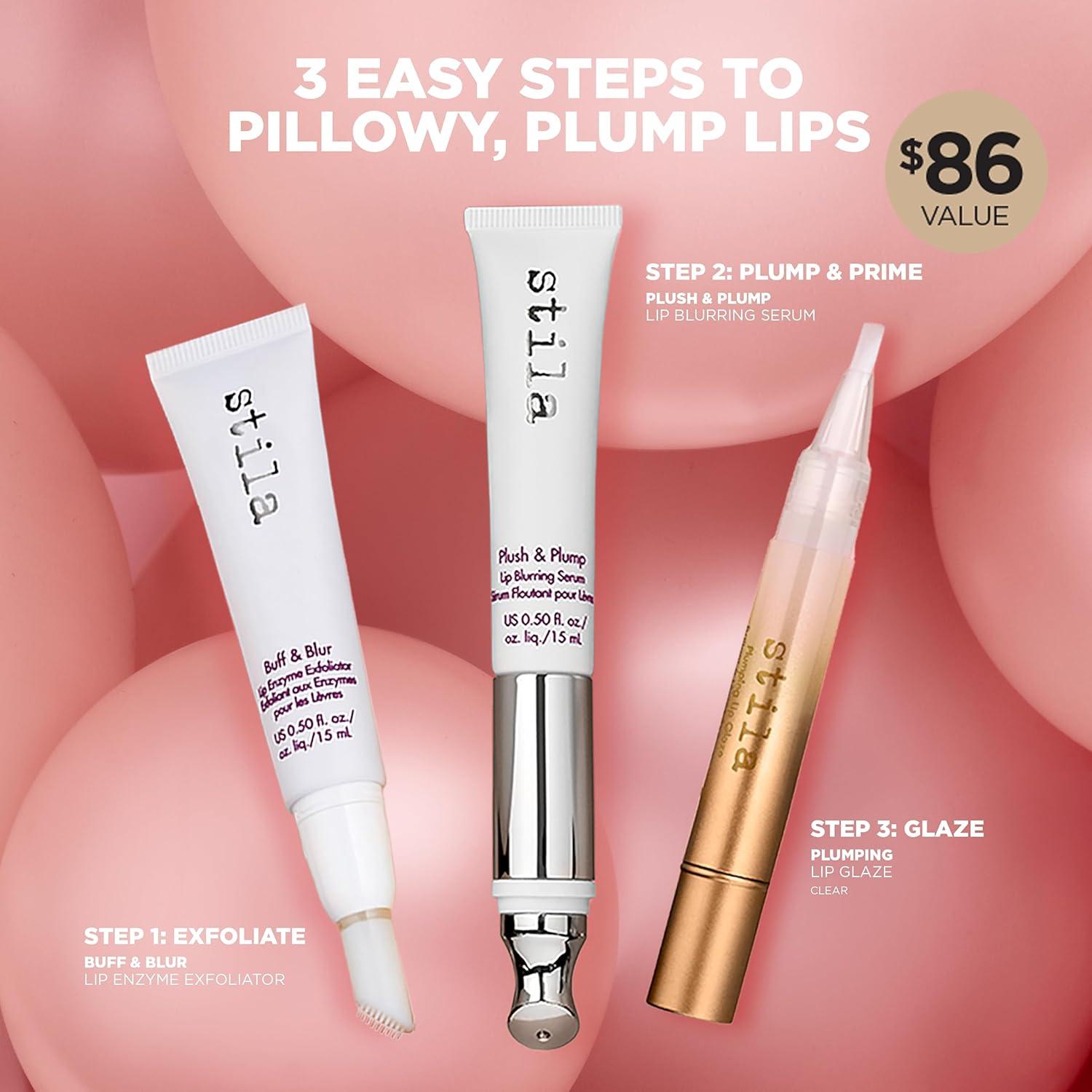 Kit de Cuidado de Labios Stila - Exfoliante, Suero y Glaseado