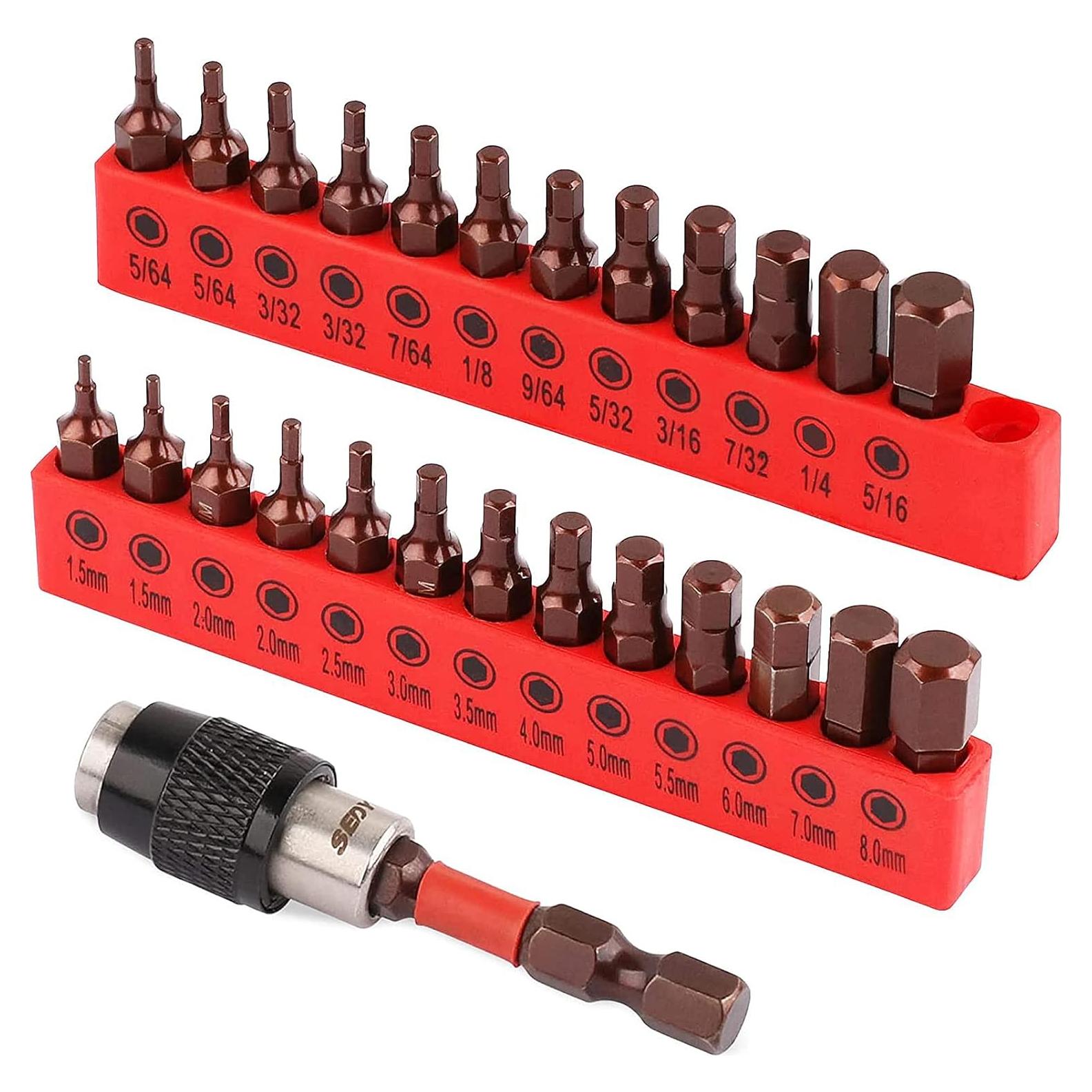 Juego de 25 Puntas Hexagonales SEDY con Soporte Magnético