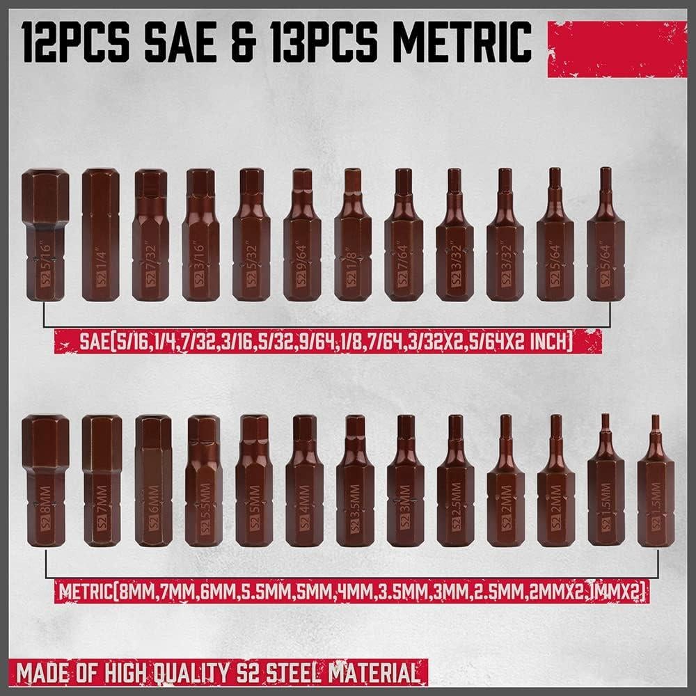 Juego de 25 Puntas Hexagonales SEDY con Soporte Magnético