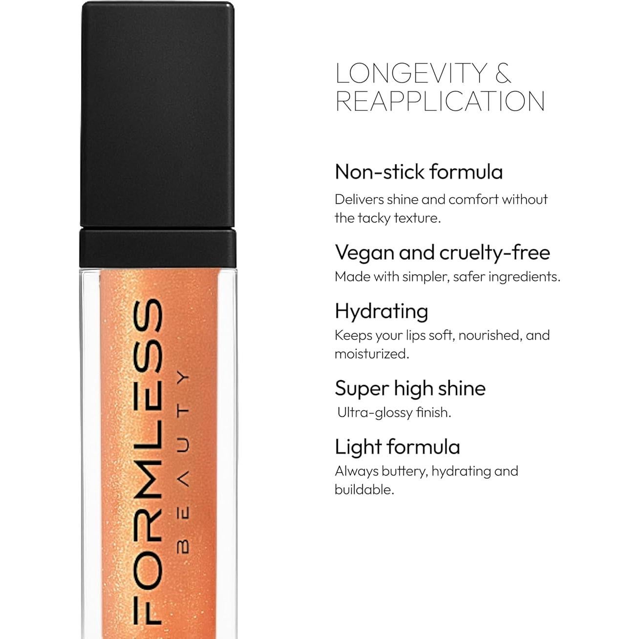 Brillo Labial Vegano Belleza Sin Forma Durazno 17.86g