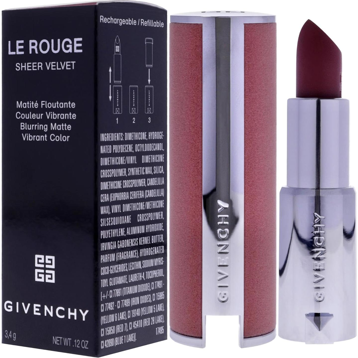 Labial Givenchy Le Rouge Sheer Velvet N16 Nude Boise 3.11 g