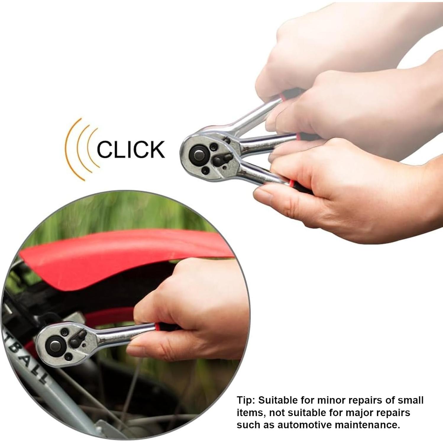 Juego de Llaves de Carraca Egofine 12pcs 1/4" 4-13mm