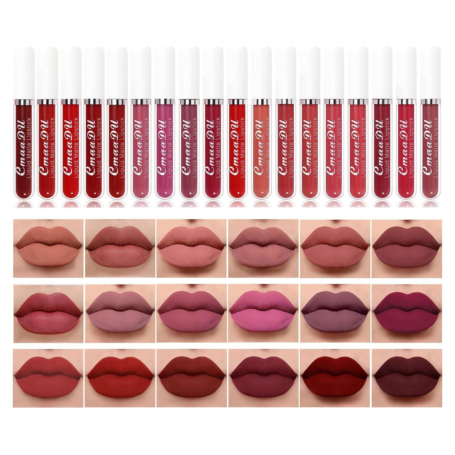 Conjunto de Labiales Mate Bonnie Choice 18 Colores Hidratantes