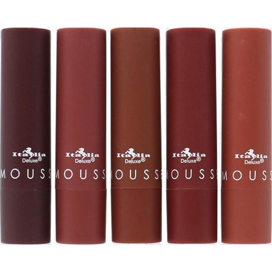Set de 5 Labiales Mousse Mate Italia Deluxe Chola Browns