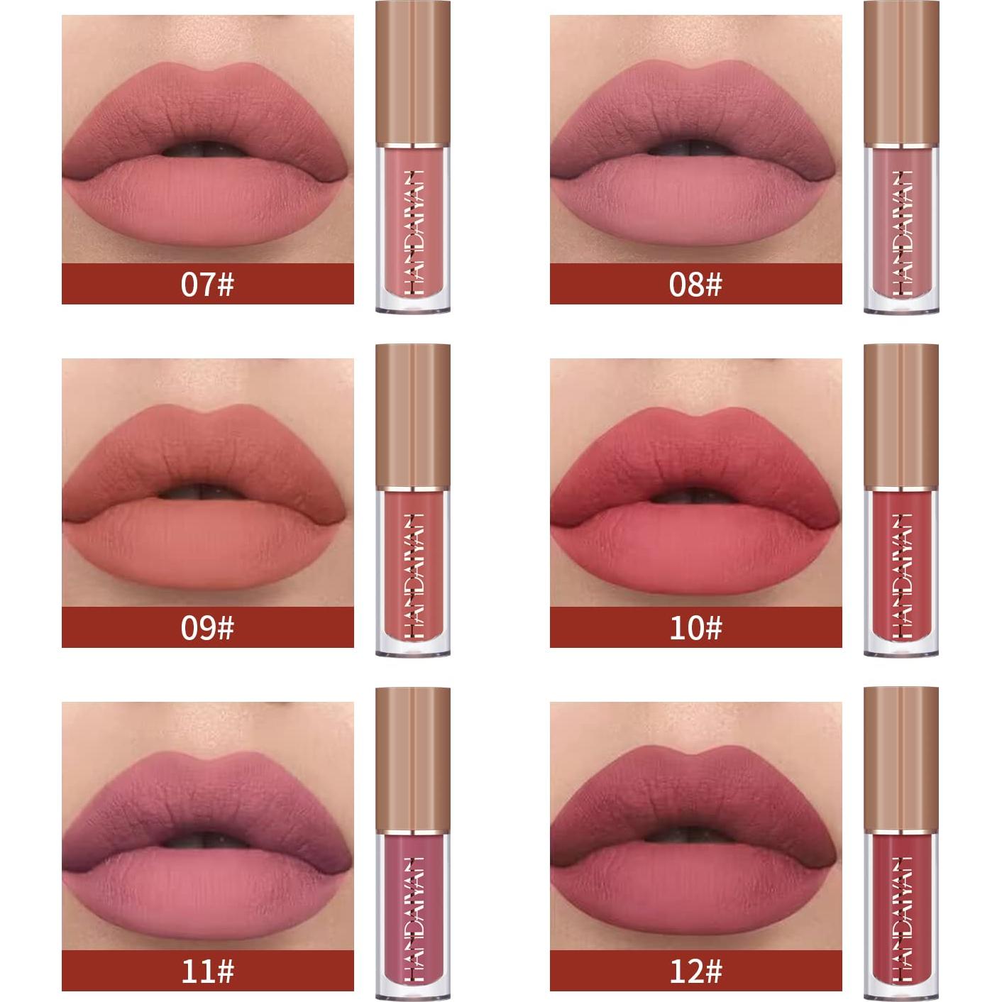 Set de Labios Mate Líquido BAISEN DIARY 12 Colores Estilo Libro