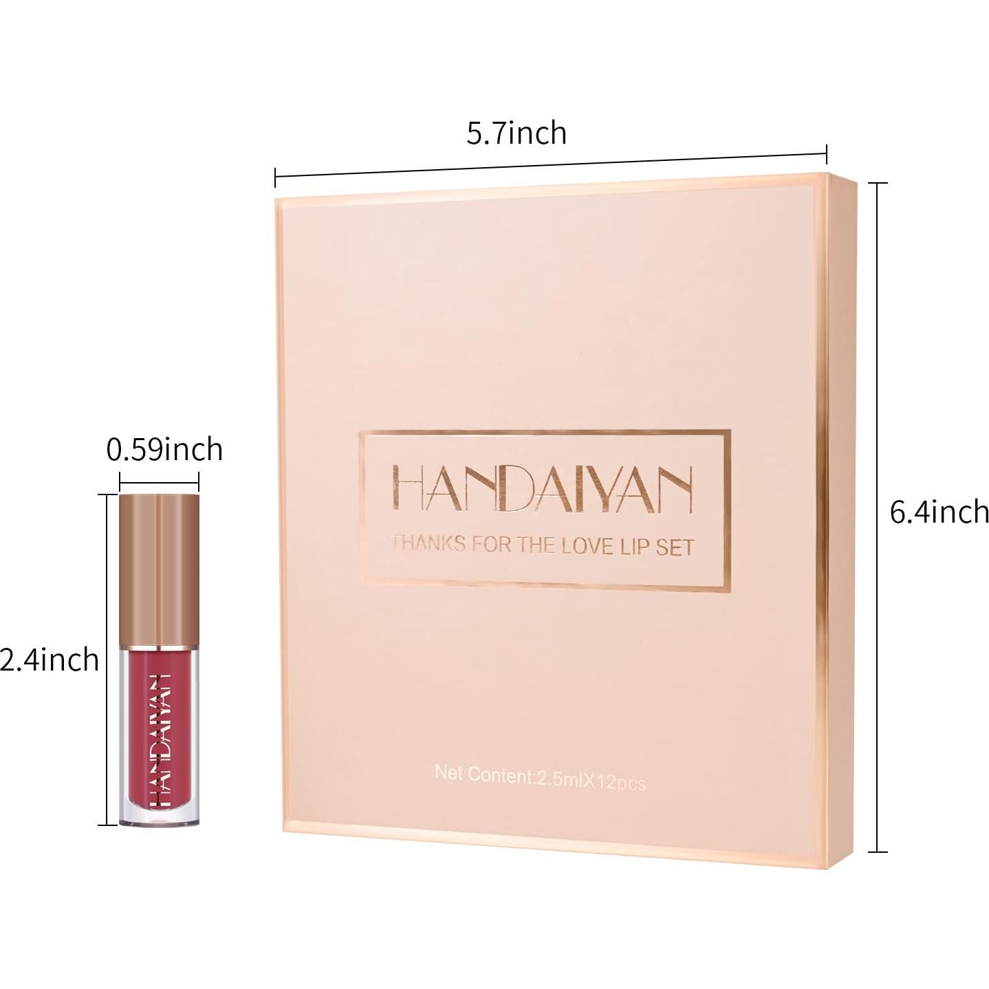 Set de Labios Mate Líquido BAISEN DIARY 12 Colores Estilo Libro