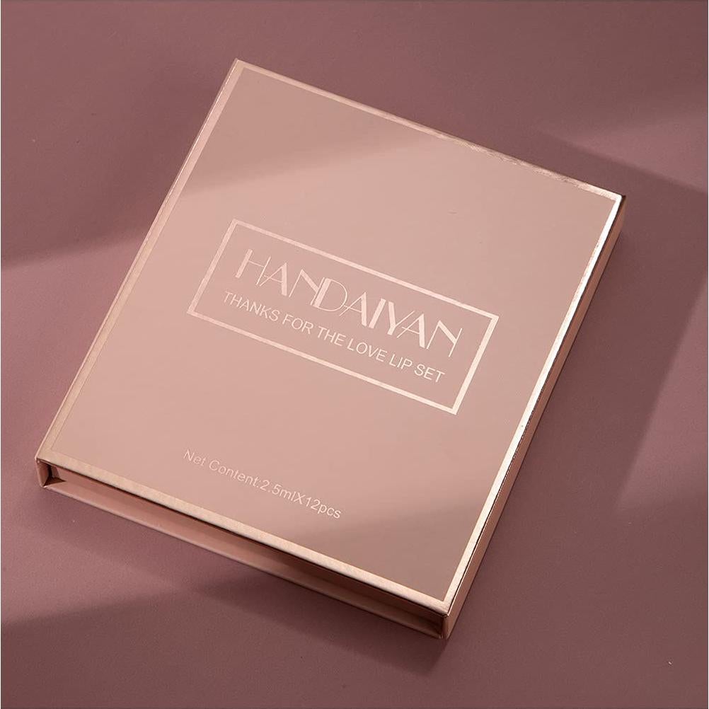 Set de Labios Mate Líquido BAISEN DIARY 12 Colores Estilo Libro