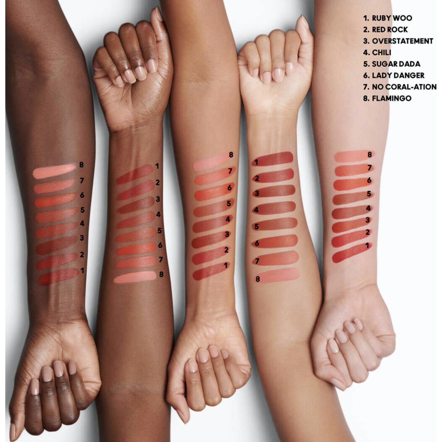 Labial Mate Sedoso MAC Exageración 3.5g Naranja