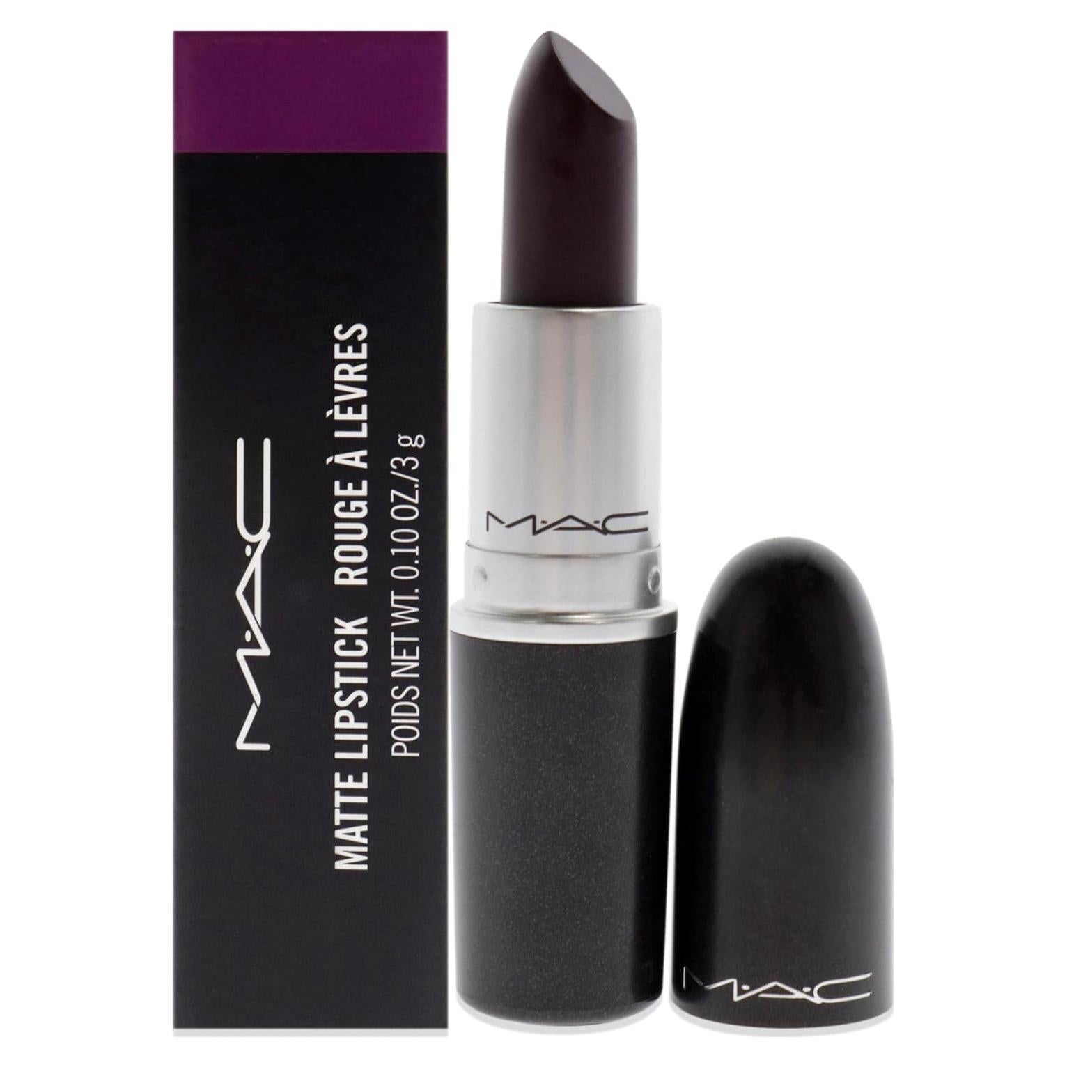 Labial Mate MAC Morado Ahumado 2.83 g - Alta Pigmentación