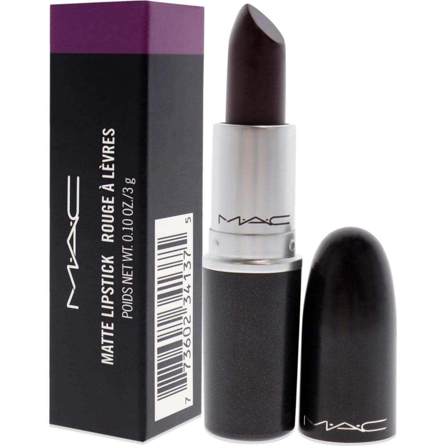 Labial Mate MAC Morado Ahumado 2.83 g - Alta Pigmentación