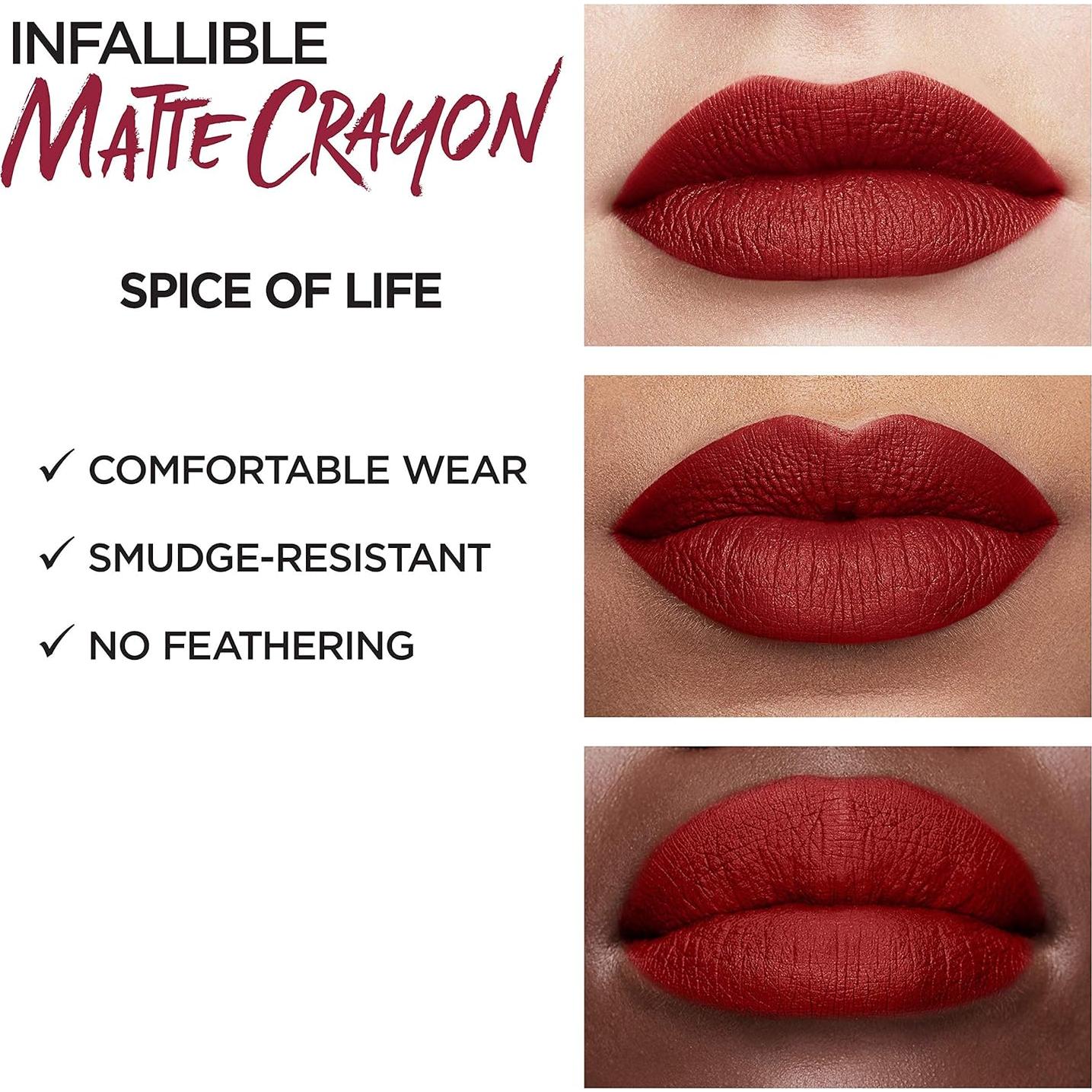 Lápiz Labial Mate Infallible L'Oréal Paris 1.1g Sabor de Vida
