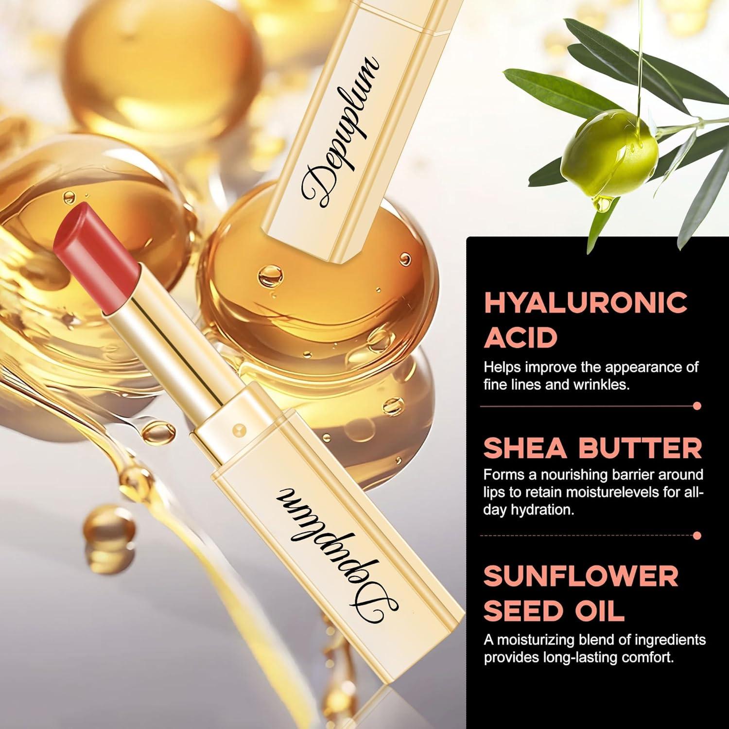 Lápiz Labial Hidratante Depuplum DM65 Mora 40g - Brillo Suave