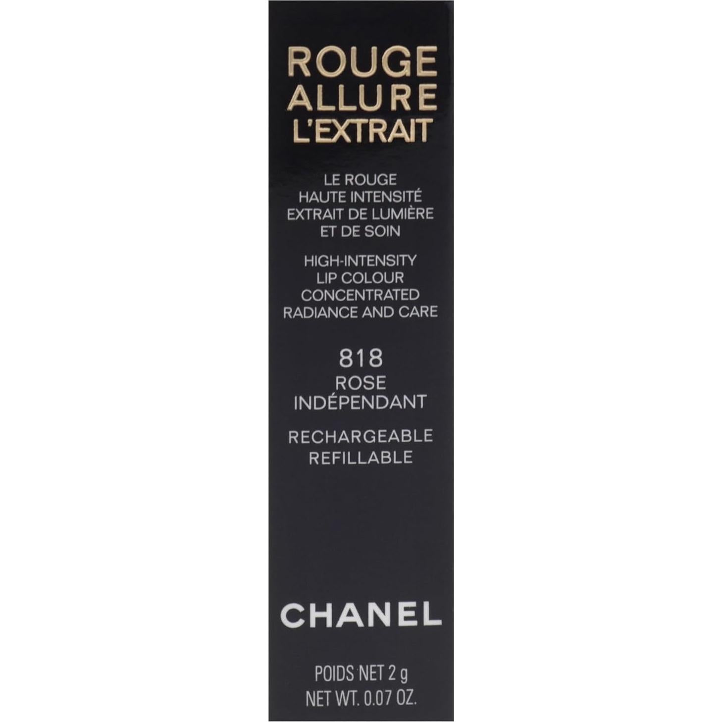Labial Chanel Rouge Allure Lextrait 818 Rosa Independiente 2g