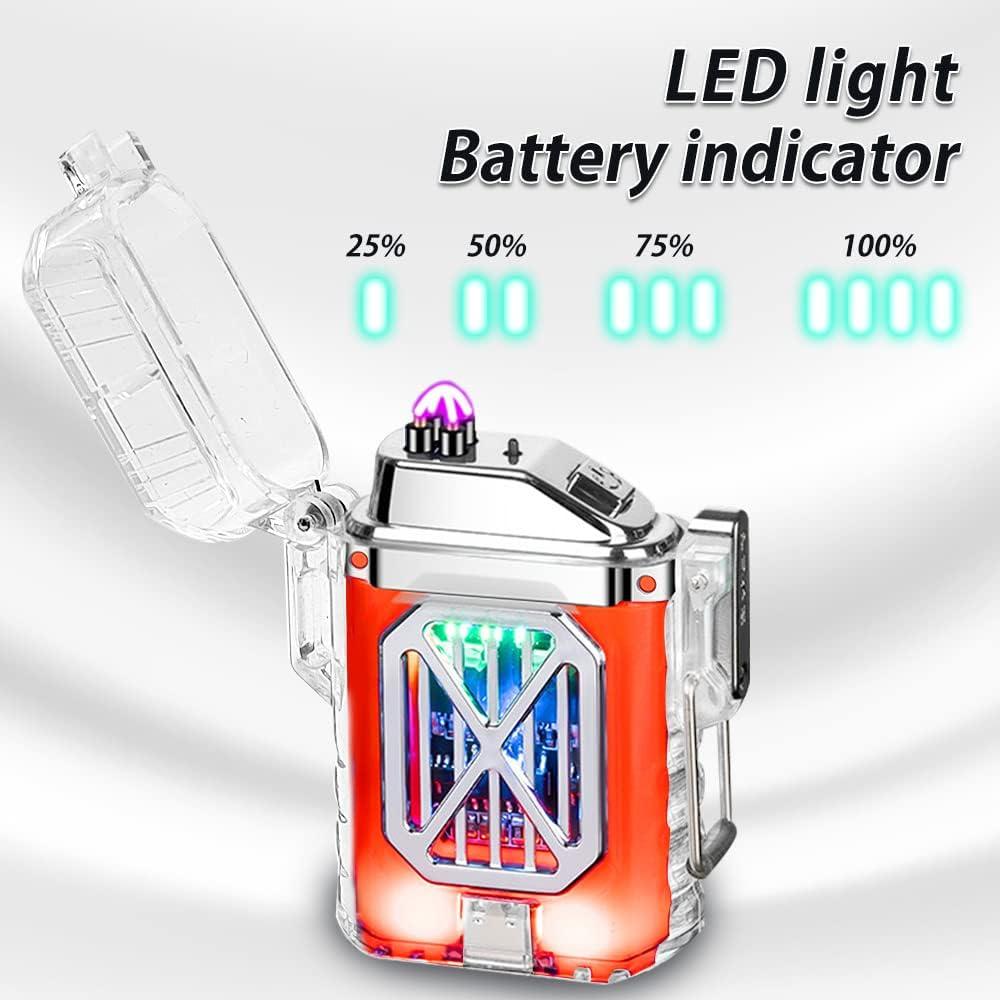 Encendedor Eléctrico TIKIUKI Naranja a Prueba de Viento