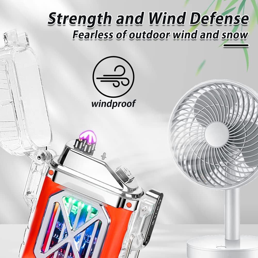 Encendedor Eléctrico TIKIUKI Naranja a Prueba de Viento