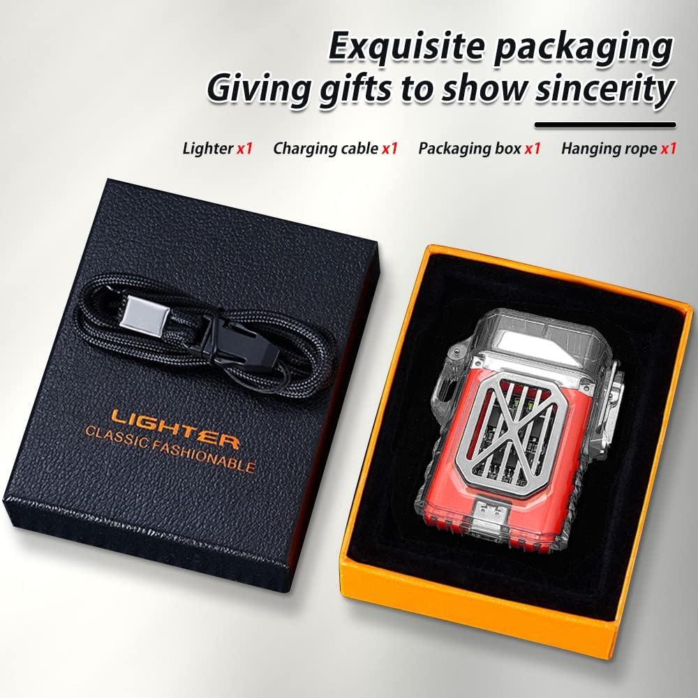 Encendedor Eléctrico TIKIUKI Naranja a Prueba de Viento