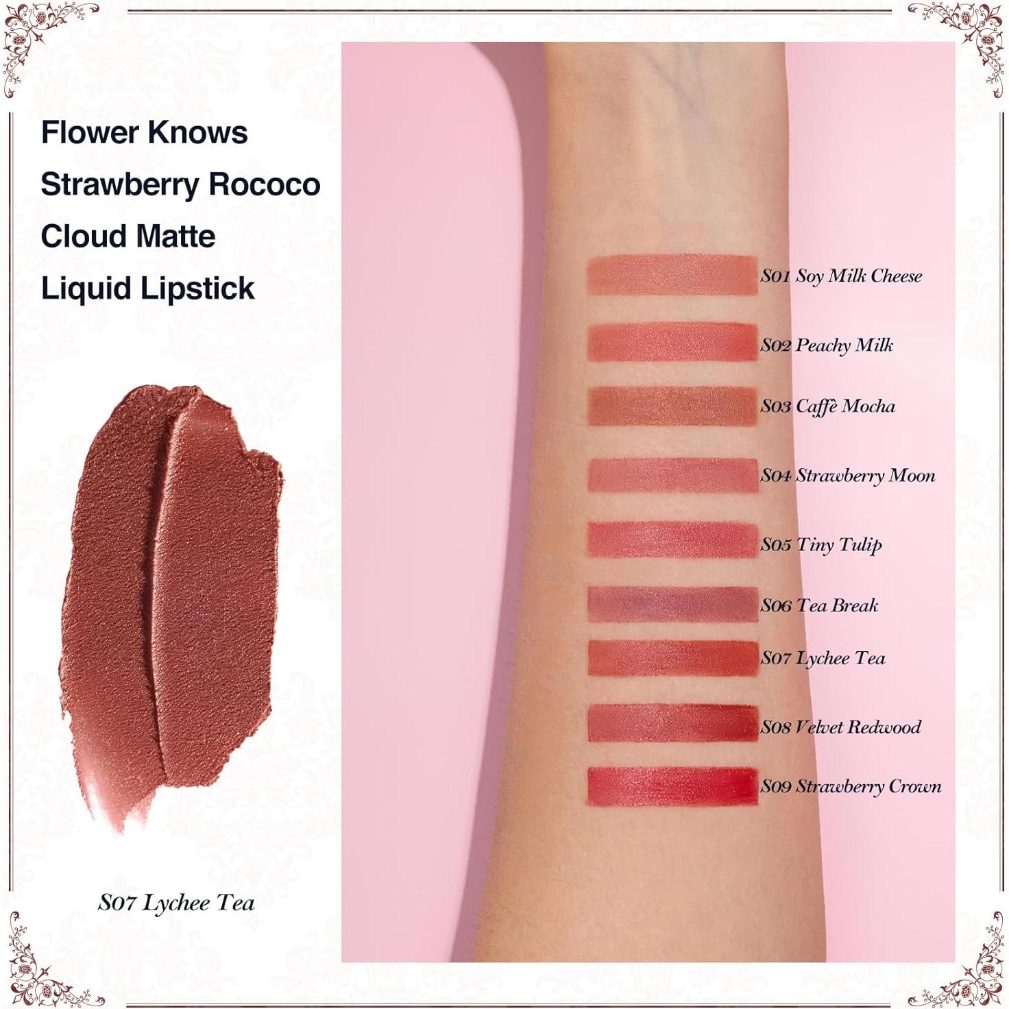 Crema de Labios Flower Knows S07 Té de Lichi 3.54 ml Mate