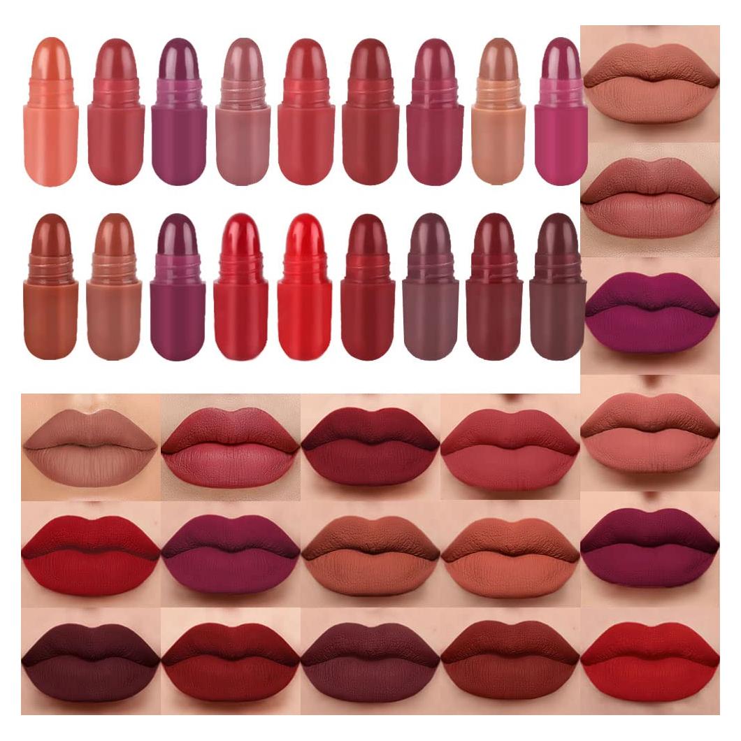 Set de 18 Labiales Mate evpct - Larga Duración y Resistente