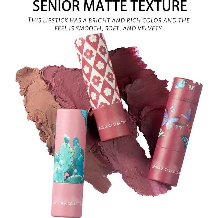 Barra de Labios Mate Nude AKARY - Larga Duración, Ecológica