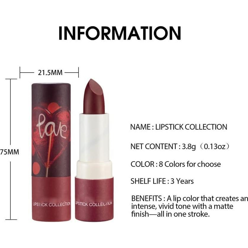 Barra de Labios Mate Nude AKARY - Larga Duración, Ecológica