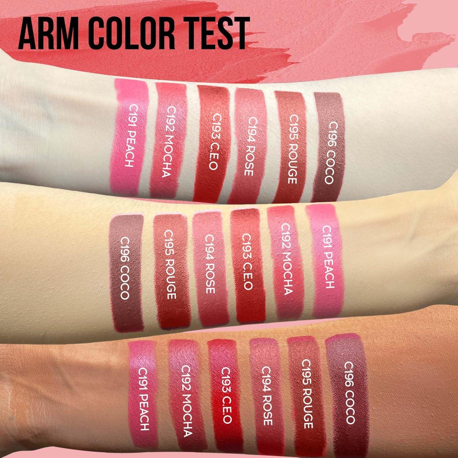 Conjunto de 3 lápices labiales satén MLSMILE a prueba de agua