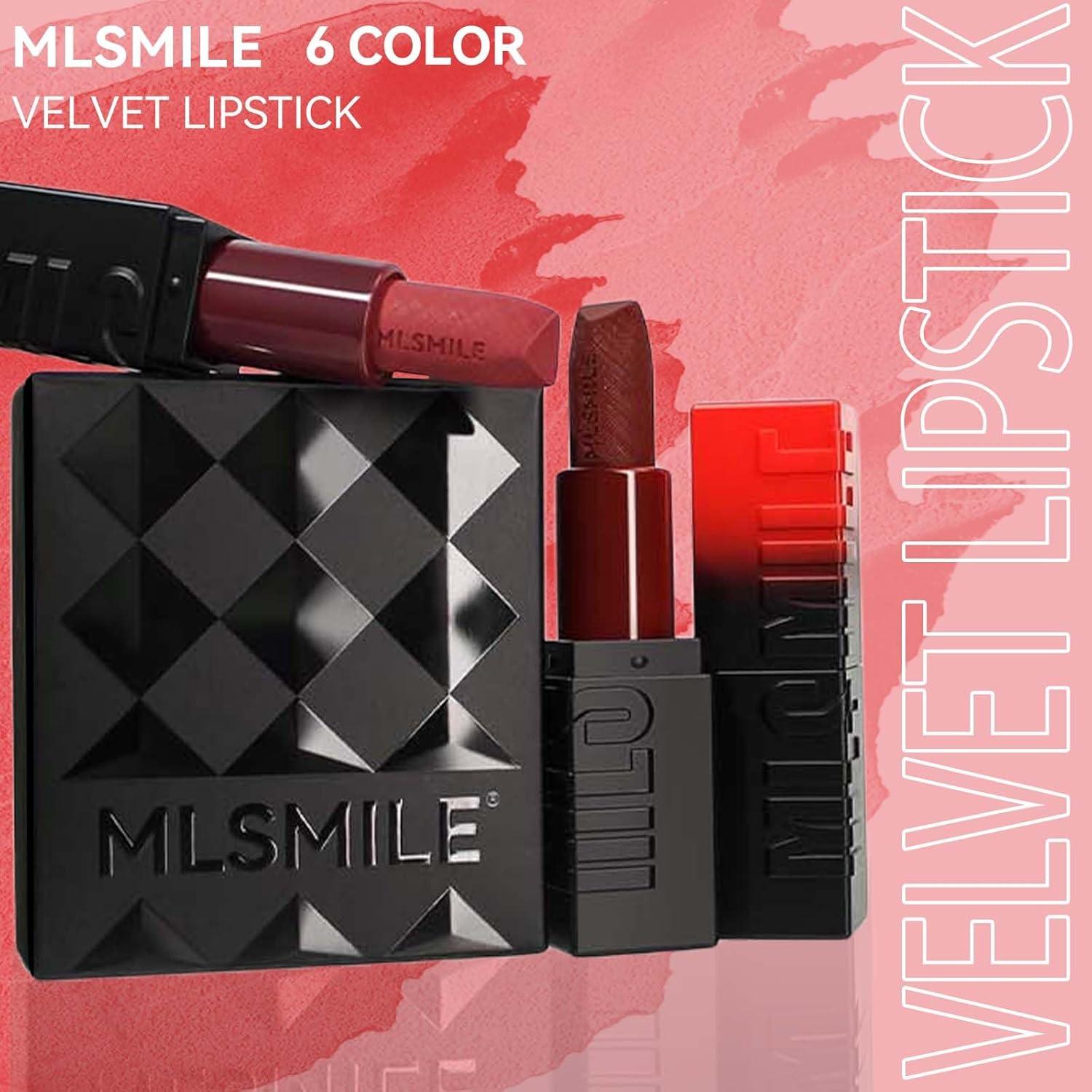 Conjunto de 3 lápices labiales satén MLSMILE a prueba de agua