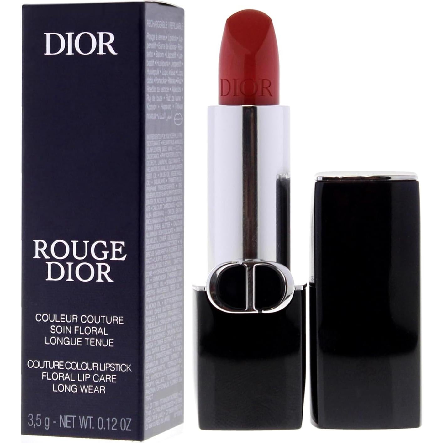 Labial Dior Rouge Couture Satin 556 Aimee 3.4g - Larga Duración