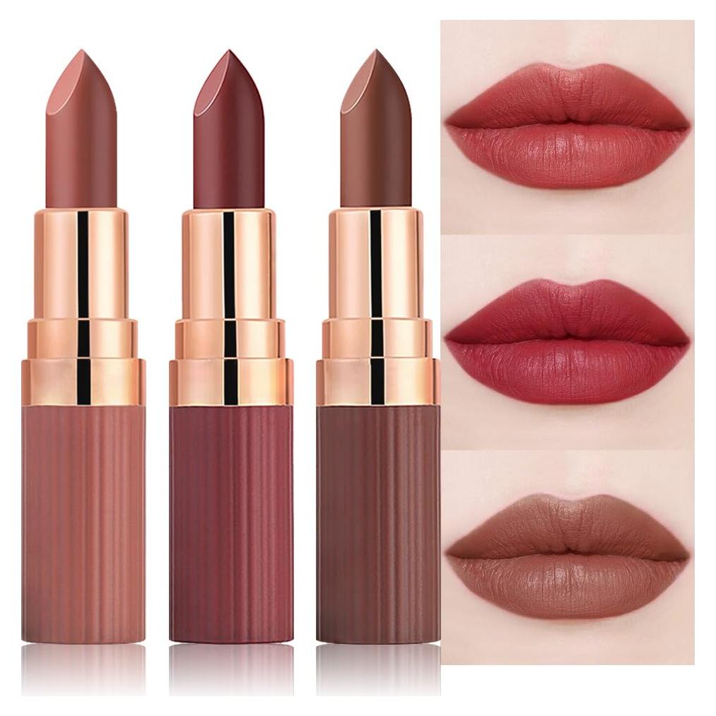 Set de 3 Barras de Labios Mate CAKAILA - Larga Duración