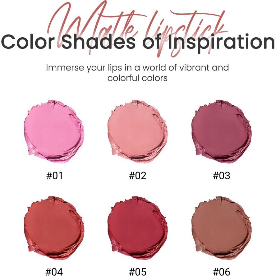 Set de 3 Barras de Labios Mate CAKAILA - Larga Duración