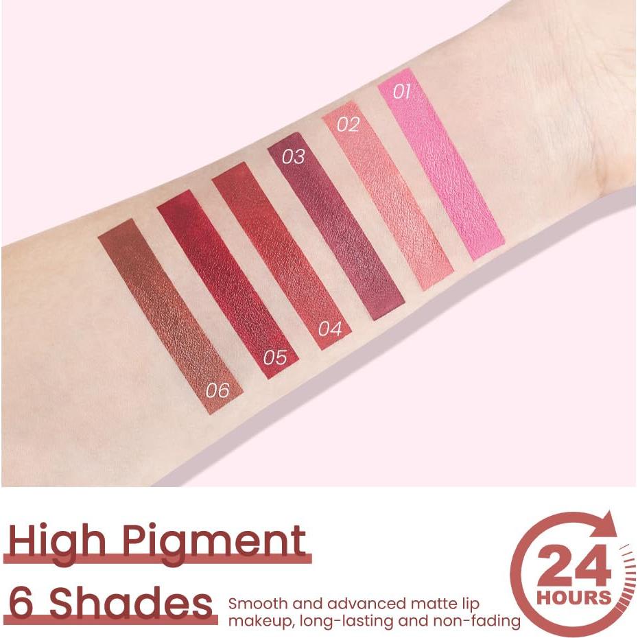 Set de 3 Barras de Labios Mate CAKAILA - Larga Duración