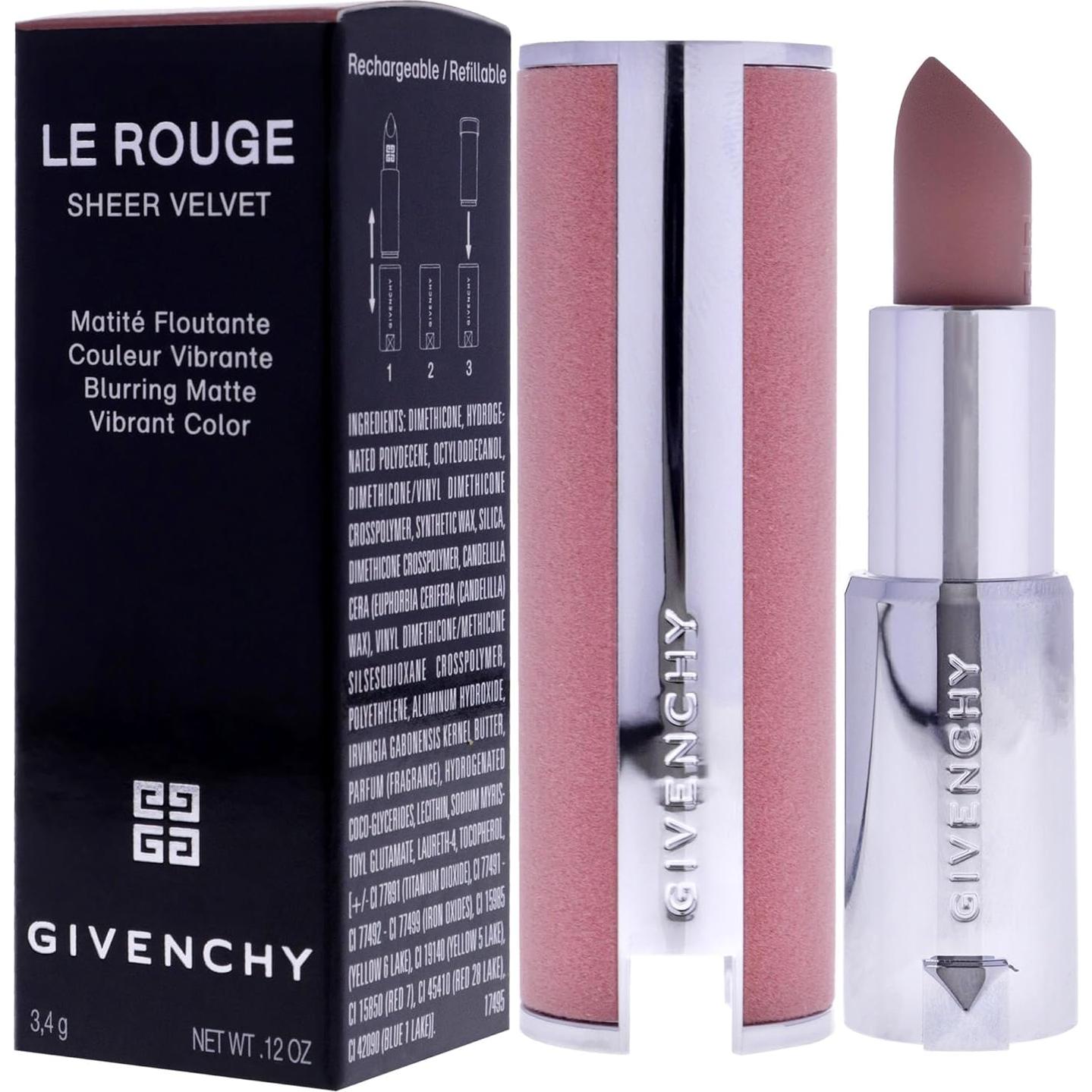 Labial Givenchy Le Rouge Sheer Velvet N9 Beige Sable 3.11g