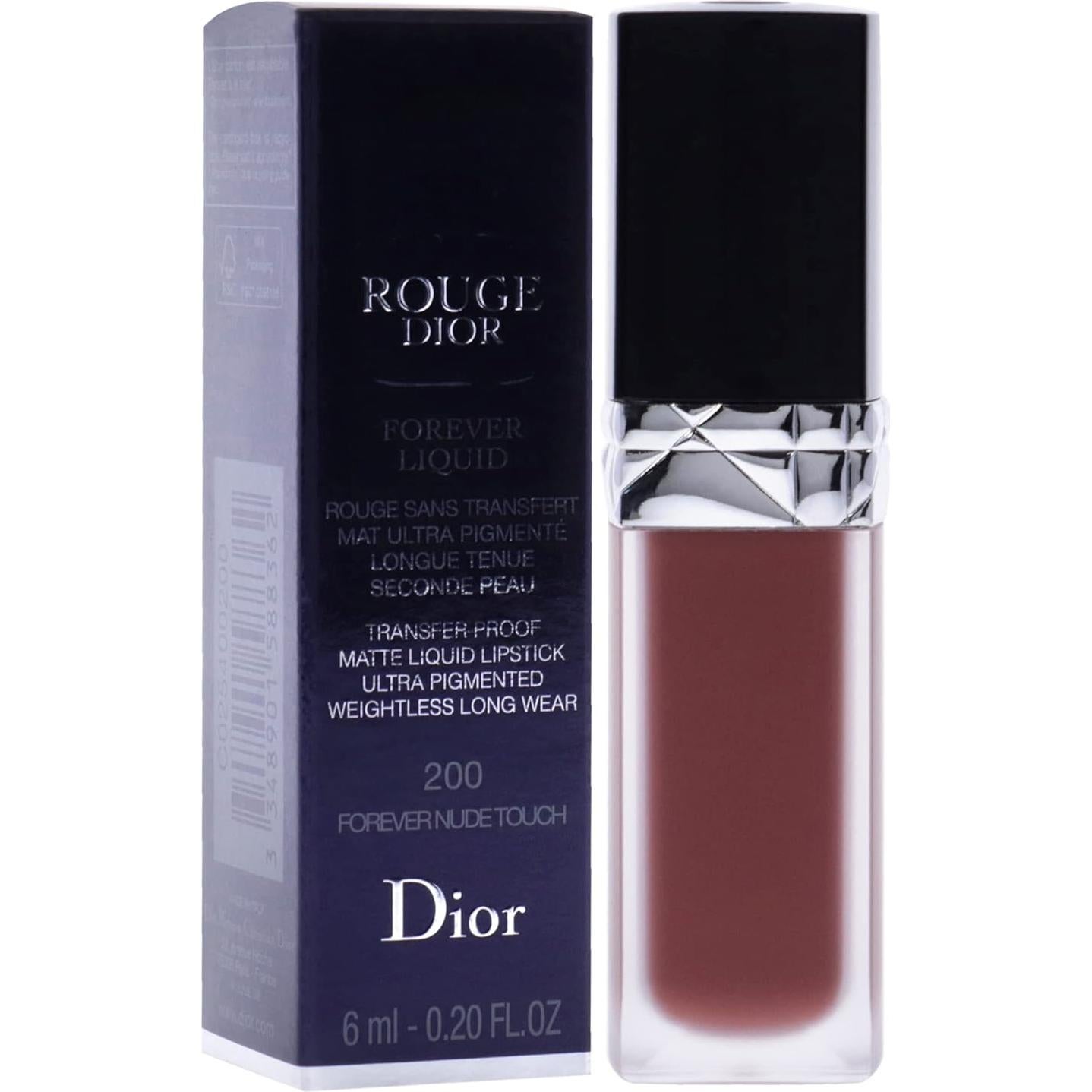 Labial Líquido Matte Christian Dior Rouge Dior Forever 200