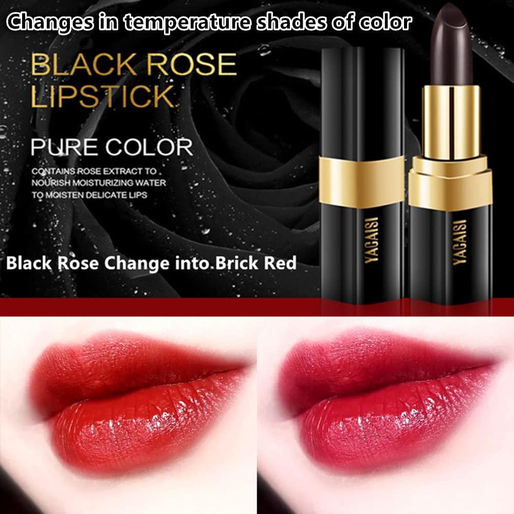 Labial Mágico Cambiante de Color Go Ho - Negro a Rojo, Hidratante