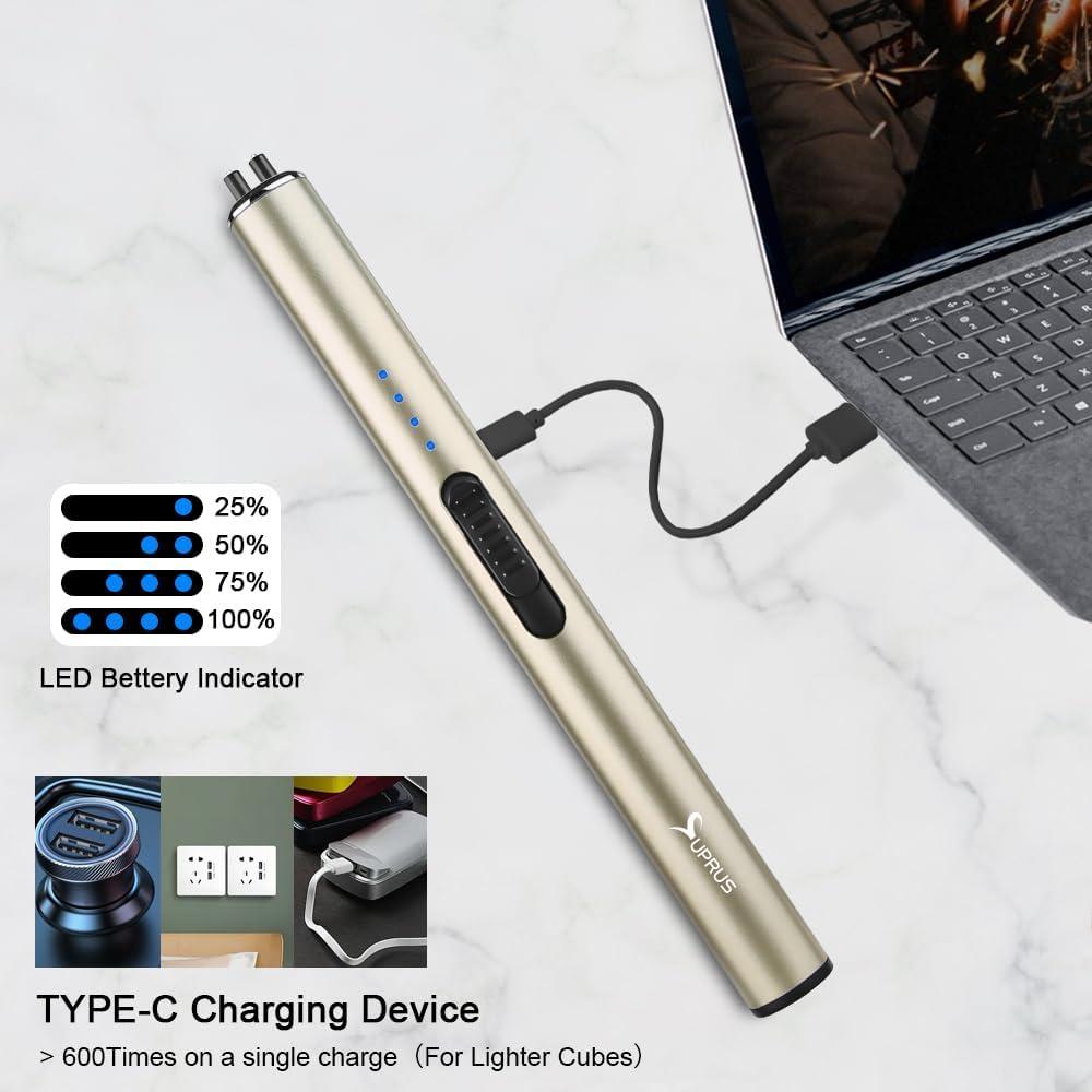 Encendedor Eléctrico SUPRUS Arc Recargable USB A Prueba de Viento