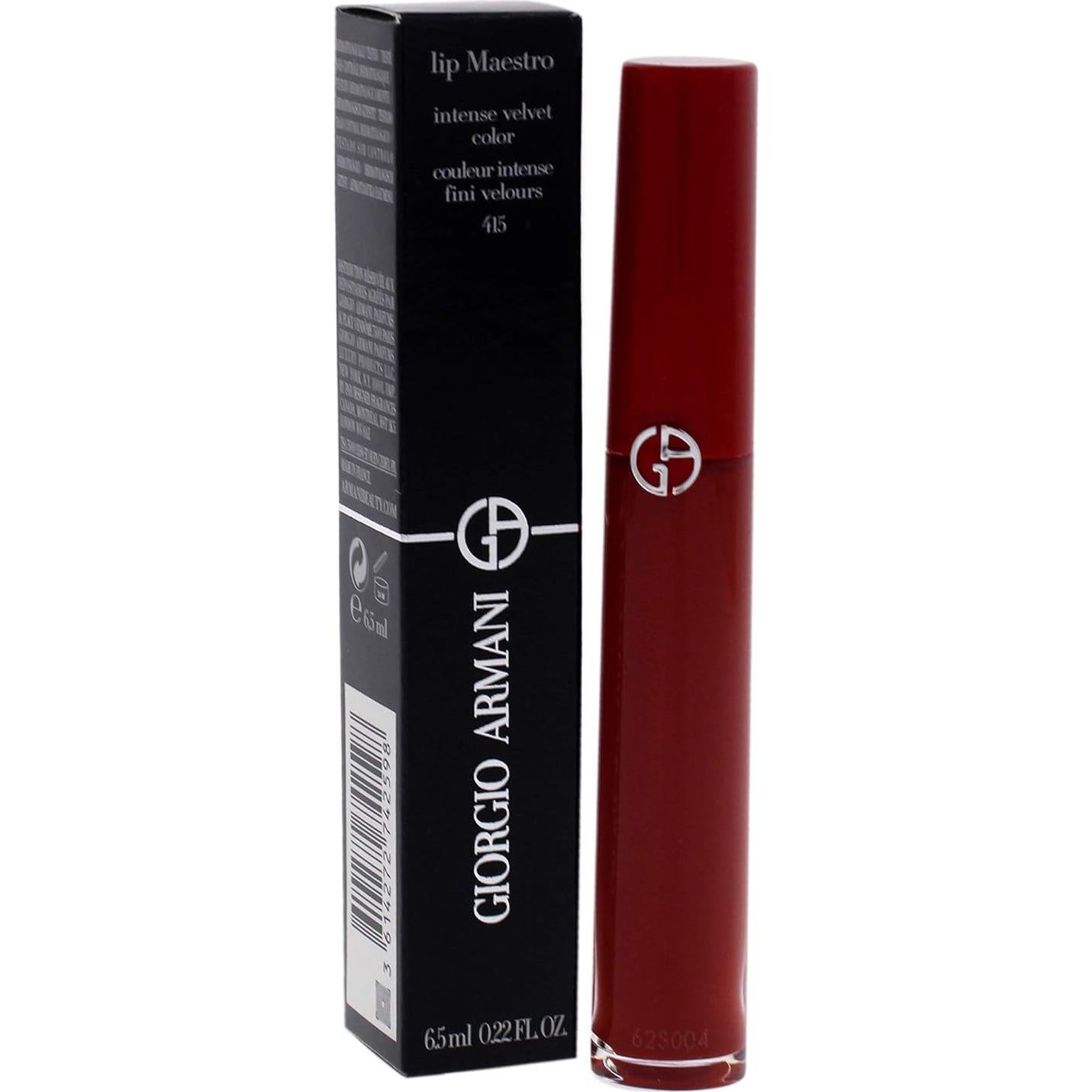 Pintalabios Líquido Giorgio Armani Lip Maestro 415 Redwood 6.24 ml