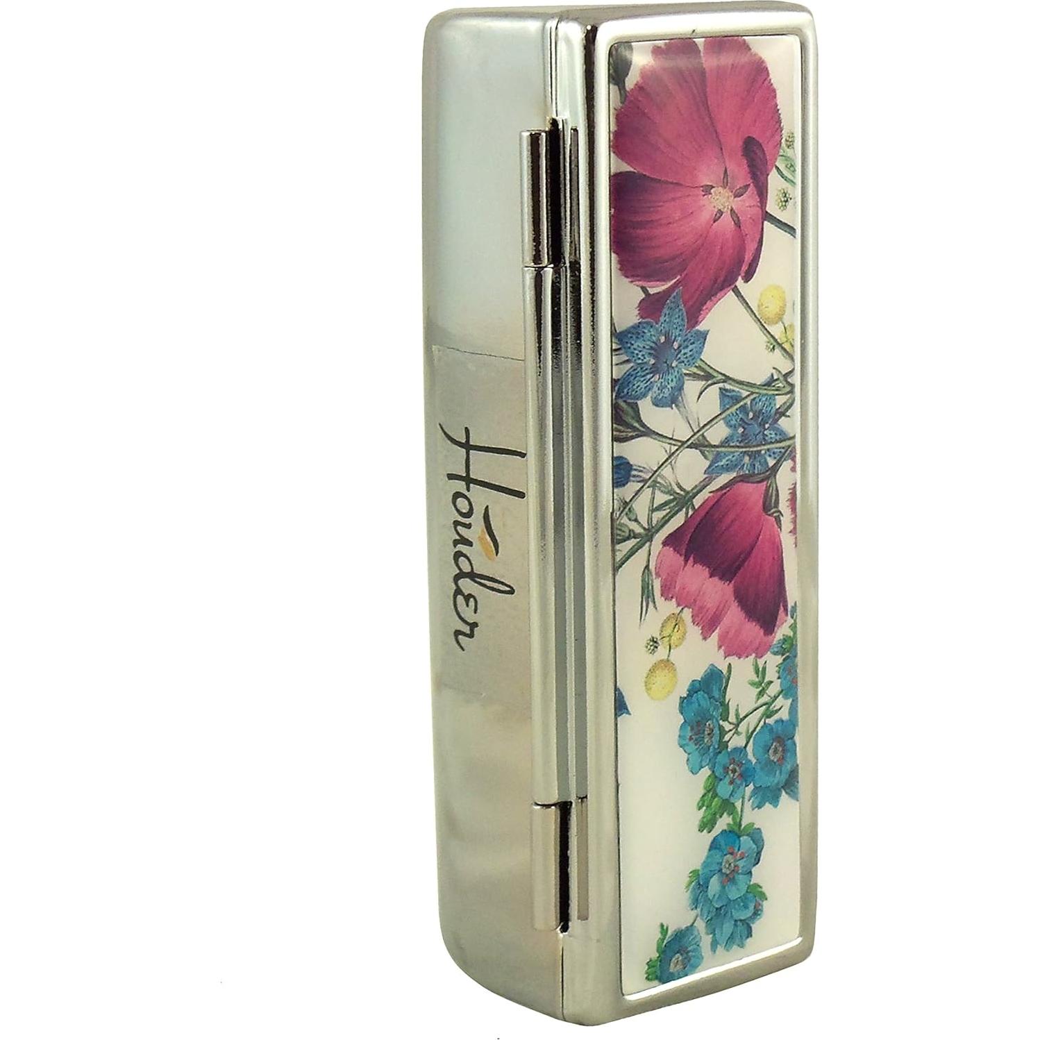 Estuche de Labial Houder con Espejo - Terciopelo Violeta