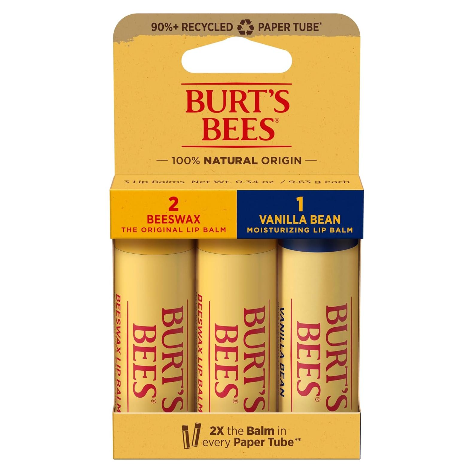 Bálsamo Labial Hidratante Burt's Bees - 3 Tubos 9.6g
