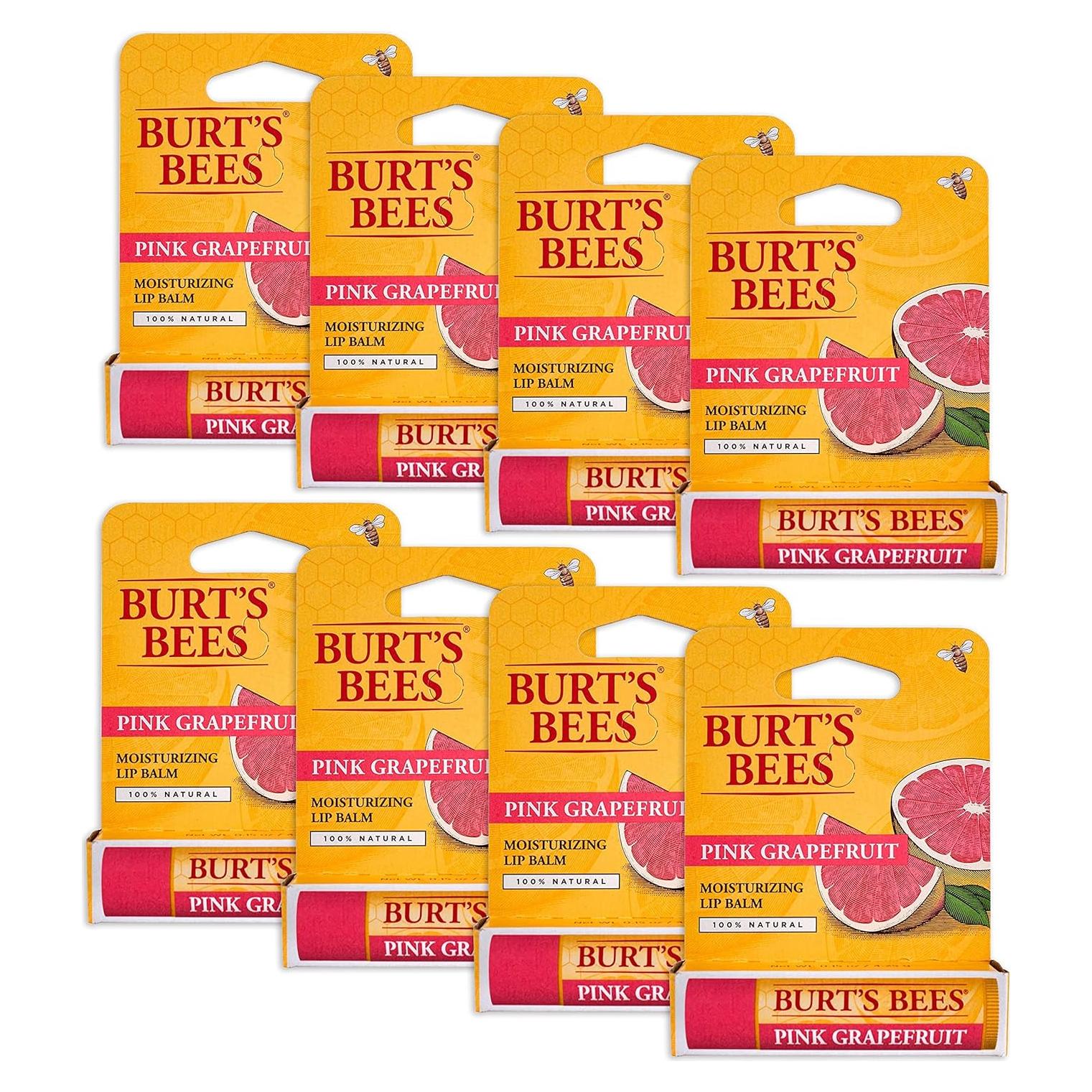 Bálsamo Labial Burt's Bees Pomelo Rosa 4.25g - Paquete de 8