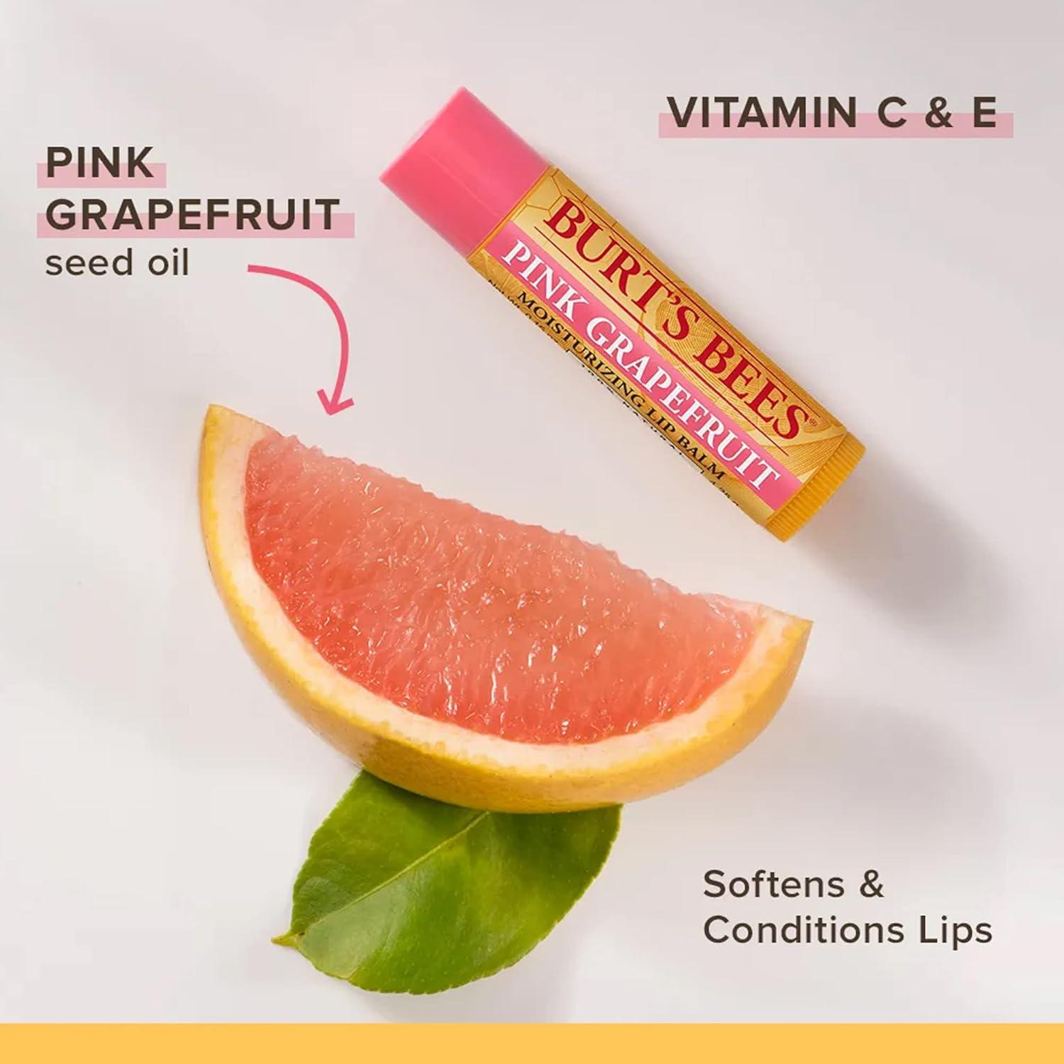 Bálsamo Labial Burt's Bees Pomelo Rosa 4.25g - Paquete de 8