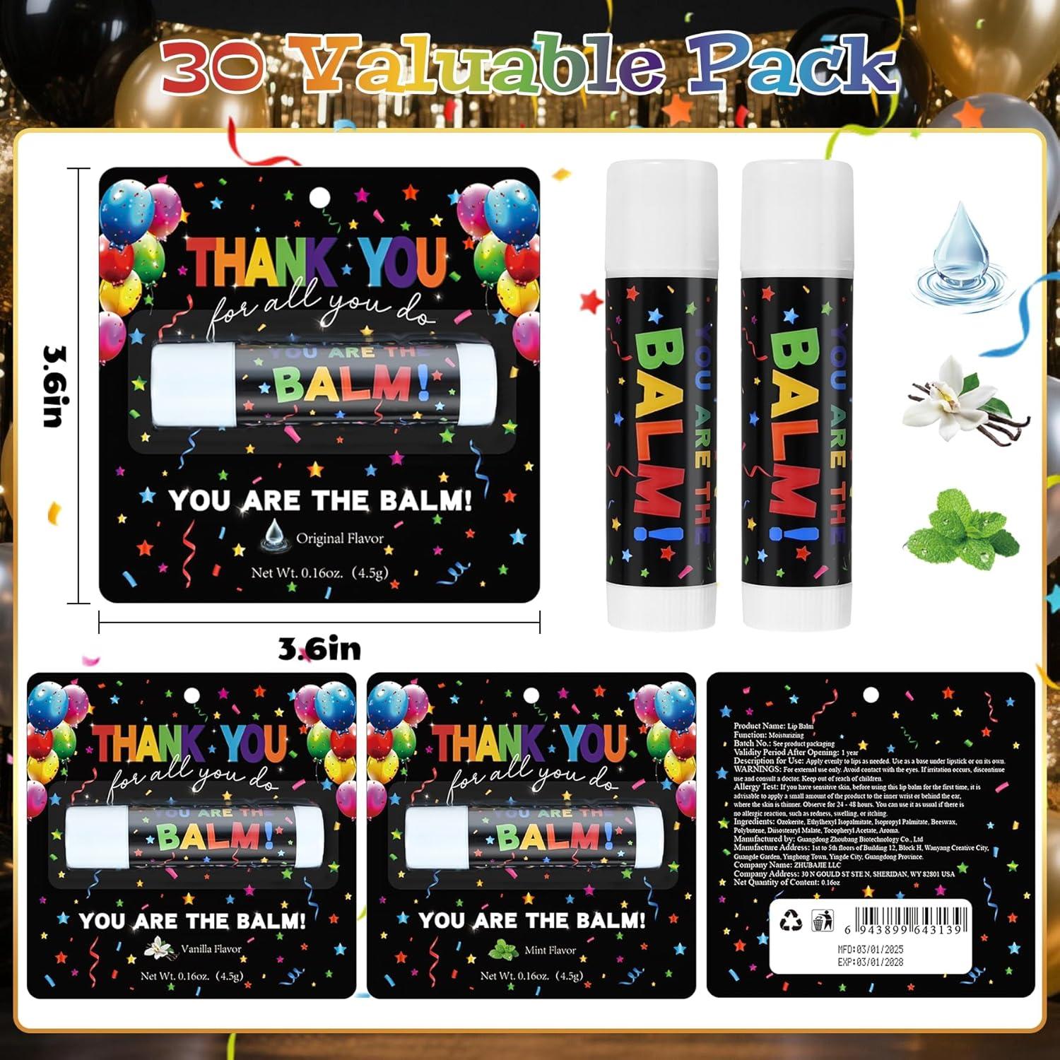 30 Balsamos Labiales de Apreciación Kuabiz - Menta y Vainilla