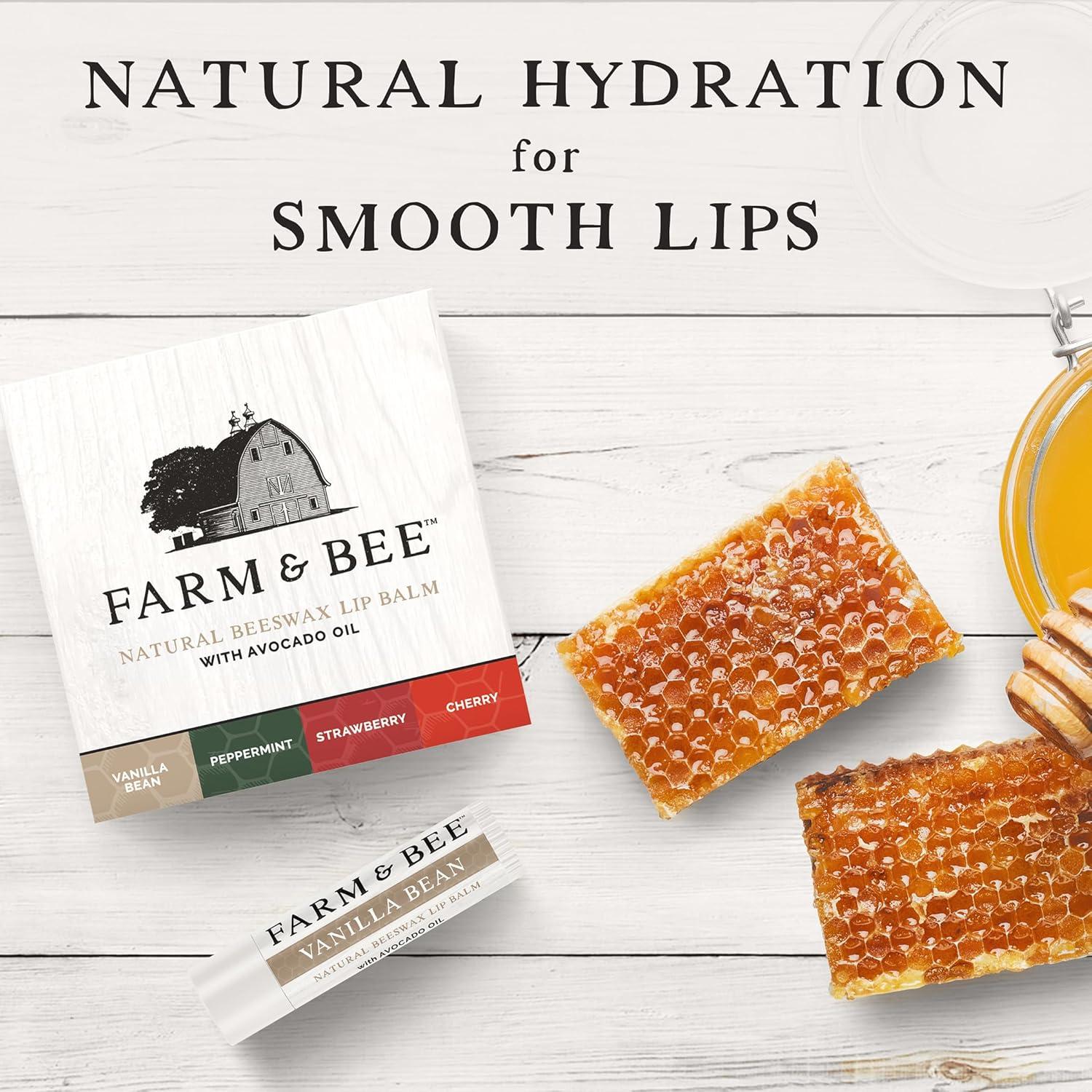 Bálsamo Labial Natural Farm & Bee - Cera de Abeja 4g - Pack 4