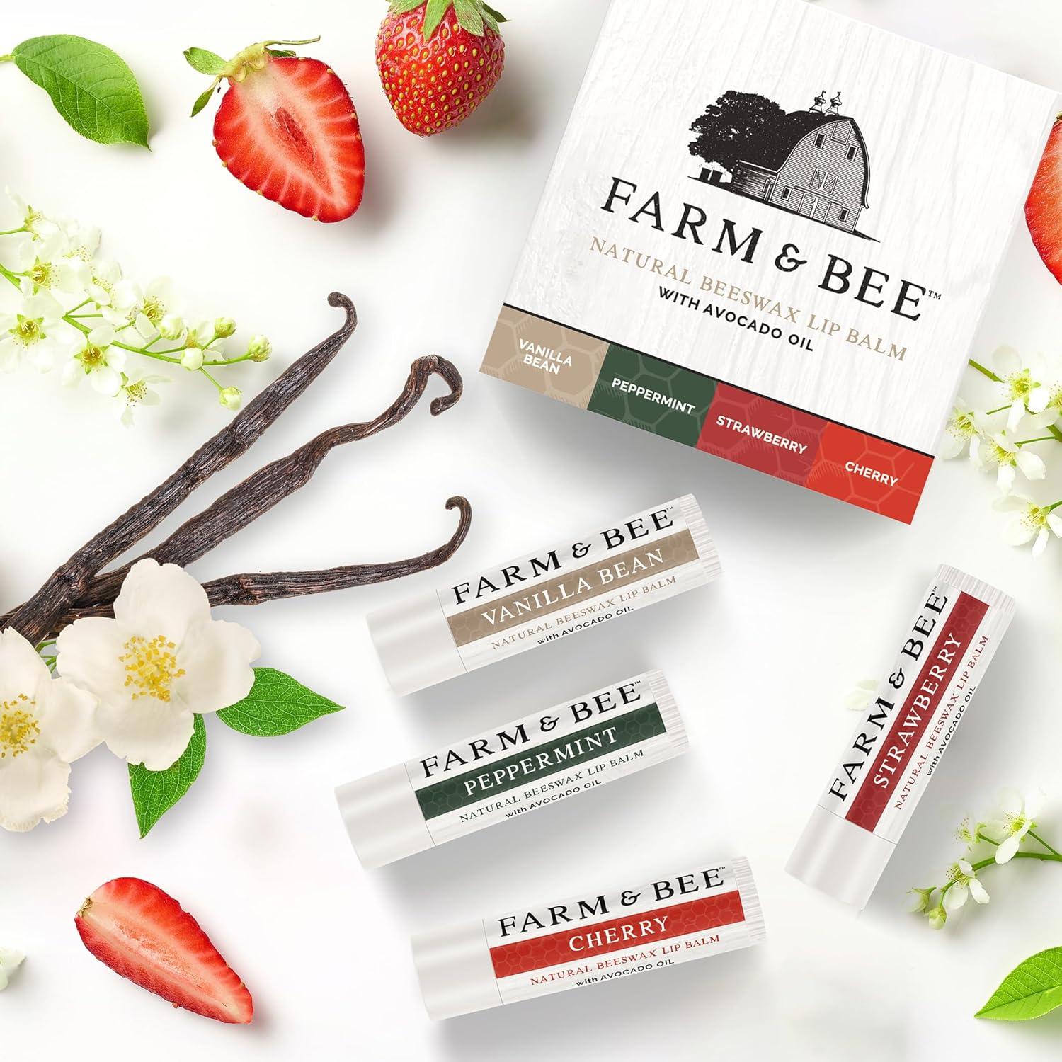 Bálsamo Labial Natural Farm & Bee - Cera de Abeja 4g - Pack 4