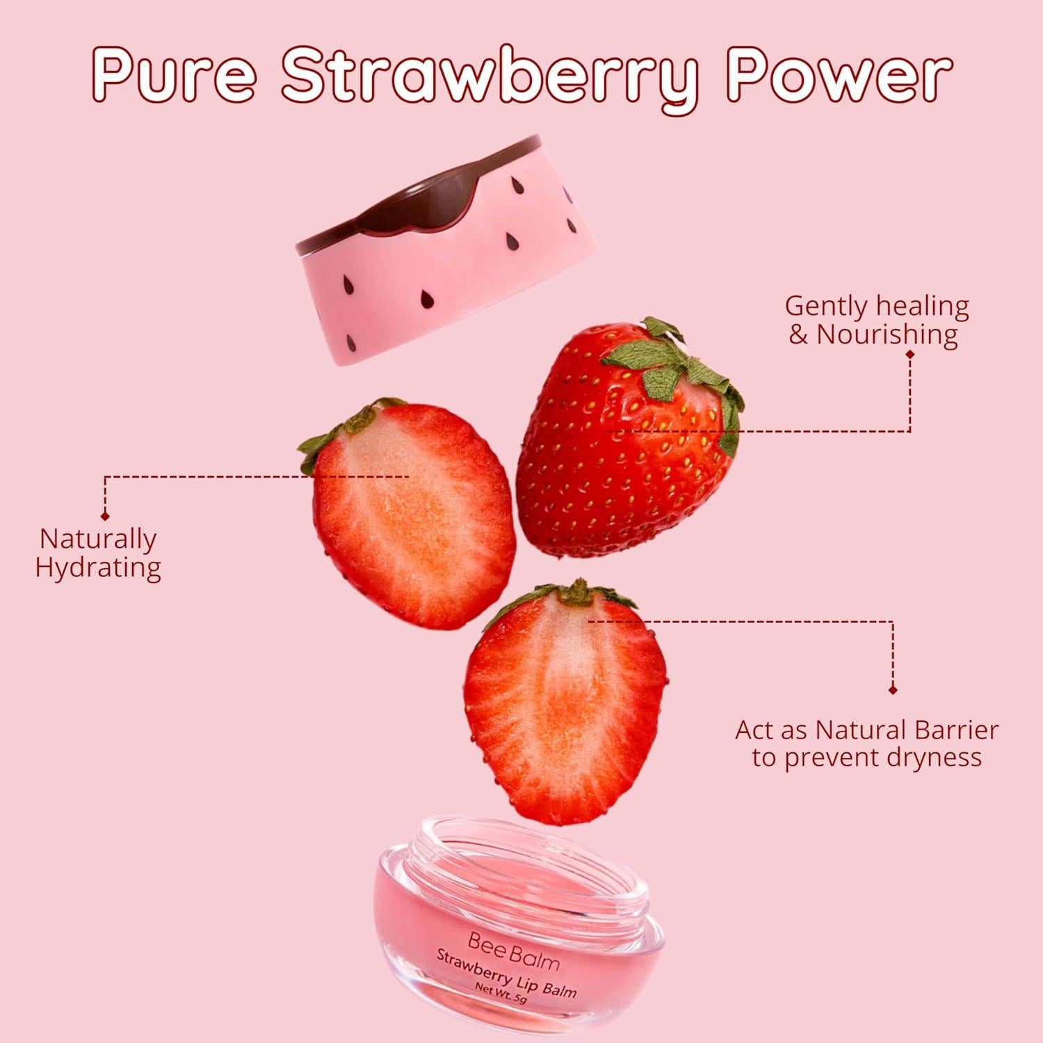 Bálsamo Labial My Bee Balm Fresa - Hidratante 5.1g